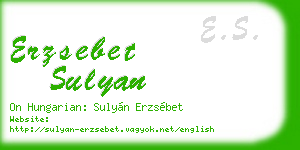 erzsebet sulyan business card